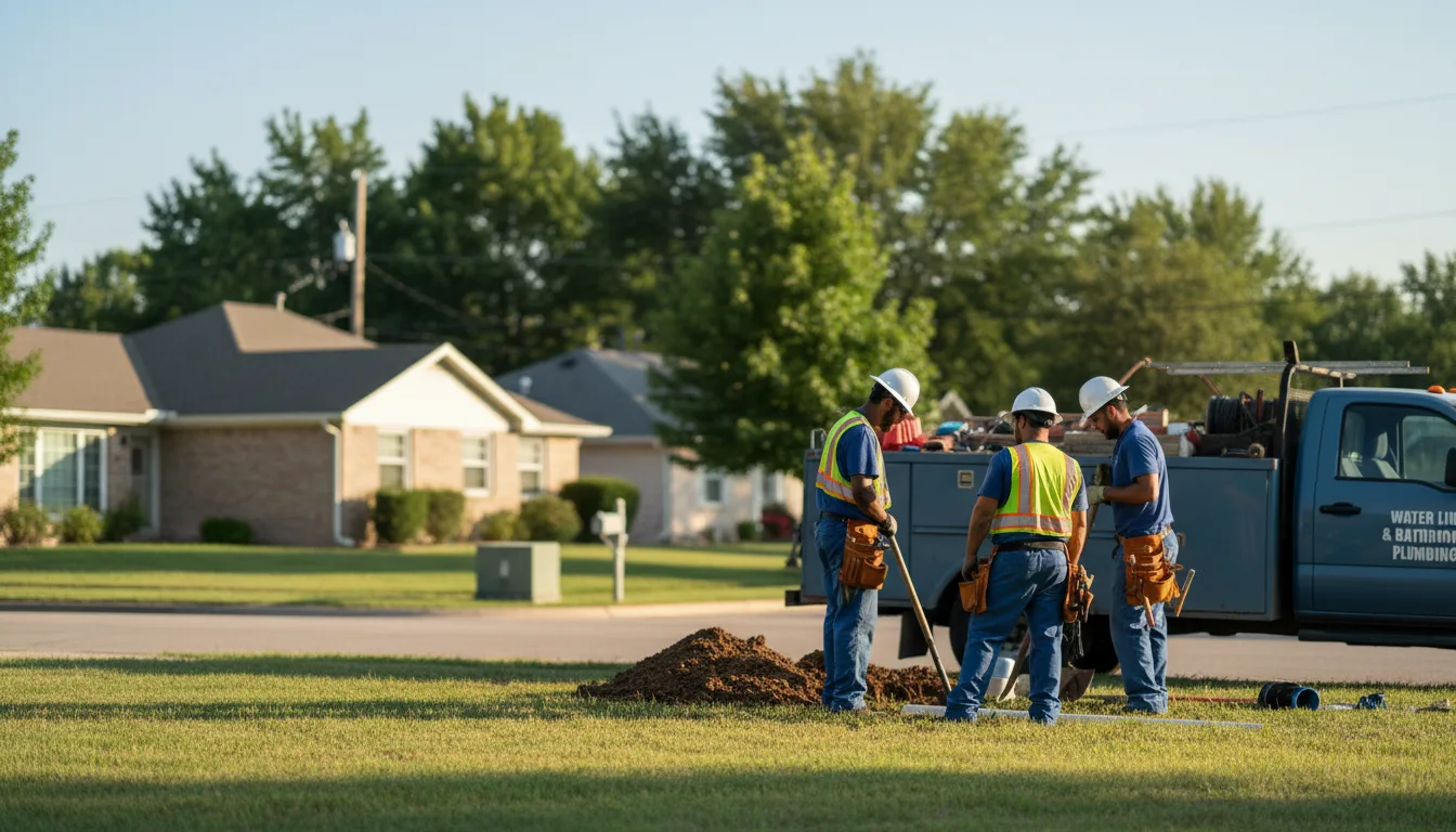 Residential water line and bathroom plumbing service in Lathrop, MO